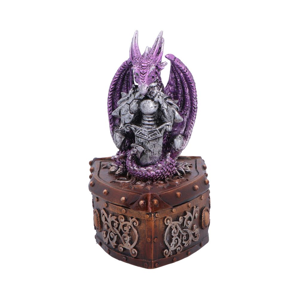 Purple Nemesis Now Hoard Protector Box, 13.8cm, with intricate design, used for storing small valuables or collectibles.